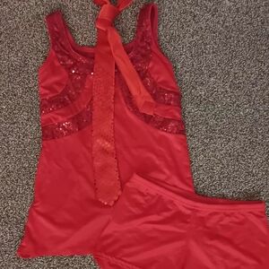 Weissman Red Sequin Pajama Set